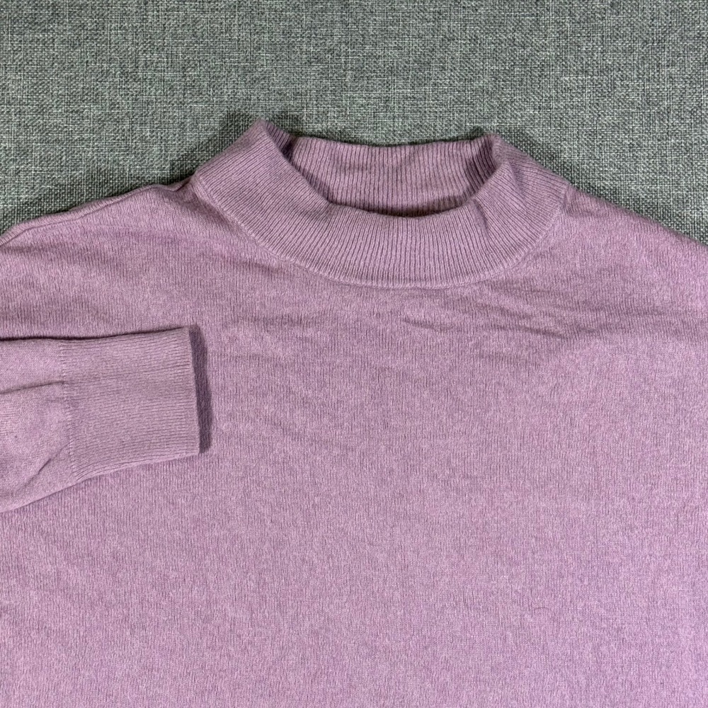Madewell Mockneck Sweater Womens XL Purple Merino Alpaca Blend Soft Cozy Knit
